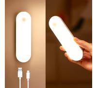 Veilleuse Led Automatique,Rechargeable Led Lampe Detecteur De Mouvement Interieur,10 Brightness Veilleuse Enfant,Portable Detecteur De Mouvement Aimanté,Sans Fil,Convient À Armoire,Cuisine,Couloir