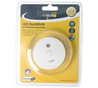 Veilleuse LED avec capteur crépusculaire, allumage et extinction automatique en fonction de la lumière du jour, avec anneau LED multicolore