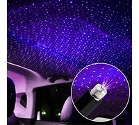 Veilleuse LED avec projecteur d'étoiles USB - Lumière d'ambiance romantique - Lumière LED pour toit de voiture - Réglable - Romantique - Décoration intérieure de toit de voiture (violet)