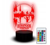 Veilleuse Led Avec Télécommande Usb Et Logo Stranger Things