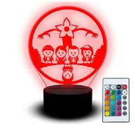 Veilleuse Led Avec Télécommande Usb Et Logo Stranger Things