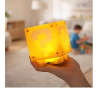 Veilleuse LED Cube point d'interrogation Mario Bros Lumineux - Lampe Décorative Enfant - Éclairage Doux Chambre ou Salon