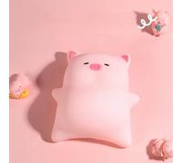 Veilleuse LED en forme de cochon allongé pour chambre de fille, lampe de chevet douce, chargement USB, projecteur d'étoiles (11,6 x 12,6 x 6,2 cm)