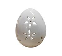 Veilleuse LED en forme d'œuf de Pâques pour enfants avec lapin creux Décoration de la maison de Pâques avec couleur chaude Robinet décoratif de Pâques Lumière de nuit portable pour bébé Dkh439 (blanc