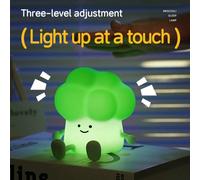 Veilleuse LED en silicone rechargeable en forme de brocoli, 3 niveaux de luminosité, lampe de décoration de chambre mignonne, cadeau d'anniversaire Taille UniqueSilicone