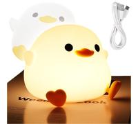 Veilleuse Led Enfants, Lampe d'Allaitement Variable Rechargeable USB, Lampe de Nuit Canard avec Minuterie 20mins, Lampe Bébé Pour Décoration Chambre Enfants