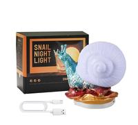 Veilleuse LED escargot, alimentation USB, contrôle tactile à intensité variable, blanc chaud et lumières colorées, jolie lampe de bureau pour enfants pour décoration de chambre d'enfant, crèche