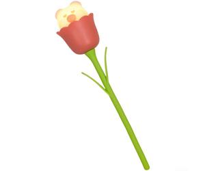 Veilleuse LED flexible col de cygne silicone souple rose | Col de cygne flexible, angles réglables, matériau au toucher sûr, options rose, jaune, rouge, décoration de chambre (rouge)