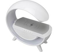 Veilleuse Led,Haut-Parleur Bluetooth Big G Avec Chargeur Sans Fil 15 W,Prise En Charge Du Haut-Parleur De Lecture En Mode Fm Usb Aux,Lampe De Table À Intensité Variable Pour