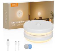 Veilleuse Led Lampe Avec Mouvement Detecteur - Aimant¿¿E Lumiere Placard Rechargeable Sans Fil Avec Liaison & Motion Sensor D¿¿Tecteur Interieur Pour Passage Couloir Escalier 2 Pi¿¿Ces