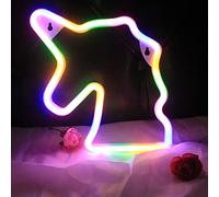 Veilleuse LED licorne alimentée par USB ou à piles pour la décoration de la Saint-Valentin, Noël, cadeaux d'anniversaire, chambre de fille, salon (coloré)