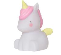 Veilleuse LED Licorne H12 5cm Blanc A Little Lovely Company - Veilleuse en PVC sans BPA avec LED intégrées