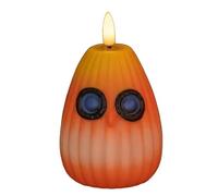 Veilleuse LED ludique en forme de chouette sans flamme, veilleuse d'Halloween en forme de citrouille, fonctionne à piles, pour décoration de table d'Halloween (C)
