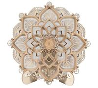 Veilleuse LED Murale Moderne Ports USB Décoratif Mandala Bois Suspendu Éclairage MDF