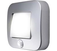 Osram Veilleuse NIGHTLUX – IP54, capteur de mouvement, sur piles, blanc froid 4000K, argent