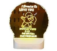 Veilleuse LED personnalisable en acrylique idéale pour les messages personnels et les espaces modernes (ronde)