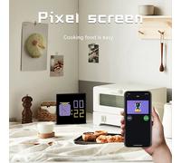 Veilleuse LED Pixel programmable 32x32, contrôlée par application mobile, avec écran pixel et prise européenne.