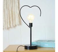 Veilleuse LED portable avec interrupteur à bouton-poussoir/interface USB, lumière blanche chaude pour chambre de bébé, chambre à coucher, salon, camping, pique-nique (noir)