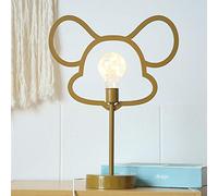 Veilleuse LED portable avec interrupteur à bouton-poussoir/interface USB, lumière blanche chaude pour chambre de bébé, chambre à coucher, salon, camping, pique-nique (un USB doré)