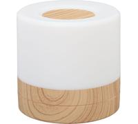 Veilleuse LED rechargeable à 3 températures de couleur, à gradation progressive, lampe de nuit tactile, motif grain de bois