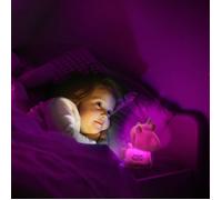 Home Deco Kids - Lampe veilleuse Licorne LED rose, « Je peux pas, je suis en plein rêve » Blanc