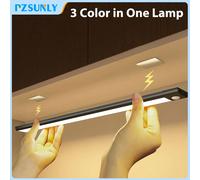 Veilleuse LED sans fil avec détecteur de mouvement, lampe de nuit aste par USB, armoire, lampe de garde-robe, sous-éclairage pour cuisine 3color in one Lamp