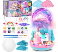 Veilleuse Licorne Fille Avec Diy Lampe De Lune, Terrarium Enfant, Licorne Jouet Bricolage Enfant Pour Garçons Cadeau D'anniversaire Âgés De 3 4 5 6 7 8 Ans