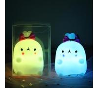 Veilleuse Lumineuse Pour Enfant, Nouveau Jouet Mignon 6.5cm, Lampe Led Champignon Aux Couleurs Changeantes, Mini Lumière Douce Pour Bébé