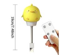 Veilleuse Mignonne De Bande Dessinée D'usb Avec La Télécommande,Alimentation Décorative De Chambre À Coucher De Bébés,Lampe D'onglet De Chevet,Cadeaux De Noël Pour Des Enfan - Type Duck With Remote