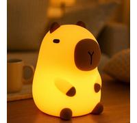 Veilleuse mignonne de capybara, veilleuse de buffle, lumière LED douce. Interrupteur à bascule, veilleuse animale originale, convient pour le bureau, le dortoir, la chambre, la décoration de retour à 