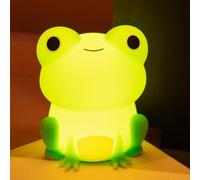 Veilleuse mignonne grenouille pour chambre à coucher, pour filles, garçons, adolescents, rechargeable par USB, en silicone, cadeau de Noël, d'anniversaire, décoration de chambre
