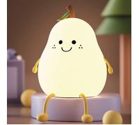 Veilleuse Mignonne Pour Enfants, Veilleuse Mignonne En Forme De Poire, Lampe De Nuit En Silicone Mignonne En Forme De Poire-Lapi165 Multicolore