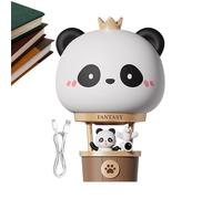 Veilleuse Montgolfière,Lampe Montgolfière,Lampe de table de chevet montgolfière Panda - Veilleuse à intensité variable à 3 vitesses, lampe rechargeable pour salle de lecture, chambre d', salon, dortoi