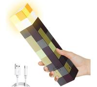 Veilleuse murale - Lampe 3D- 4 couleurs - Rechargeable par USB - Pour enfants - À la main et au mur - Imitation flamme