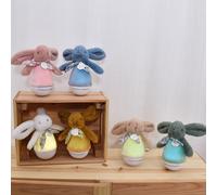 Veilleuse musicale culbuto blanc Lapin Doudou (24 cm)