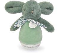 Doudou et Compagnie Veilleuse culbuto Lapin vert sauge 24 cm DC4197 mélodie douce lumière tamisée