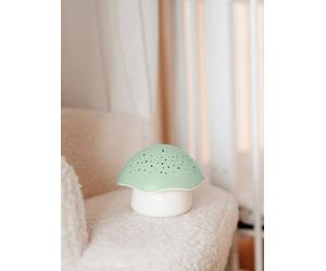 Veilleuse musicale et projecteur d'étoiles Champignon vert sauge TU