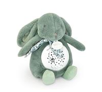 Doudou et Compagnie – Veilleuse musicale peluche Lapin DC4203 – Vert sauge, projection d'étoiles