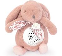 Doudou et Compagnie Veilleuse peluche lapin DC4200 musicale avec projection d'étoiles Rose