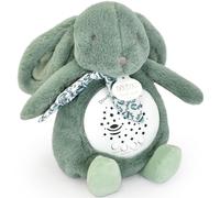 Doudou et Compagnie – Veilleuse musicale peluche Lapin DC4203 – Vert sauge, projection d'étoiles