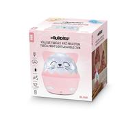 Bigben Veilleuse musicale sans fil Mia – Projection 360° chat, 13 films, 8 mélodies – Blanc/Rose
