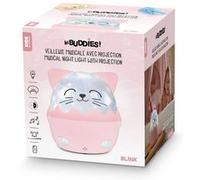 Veilleuse musicale sans fil BigBen avec projection Chat Mia Blanc et Rose Blanc et Rose G