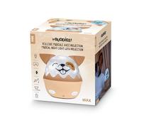 Bigben Veilleuse musicale sans fil Max (Chien) – Projection 360° – 8 mélodies – USB‑C – Marron/Blanc