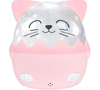 Bigben Veilleuse musicale sans fil Mia – Projection 360° chat, 13 films, 8 mélodies – Blanc/Rose