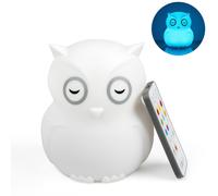bblüv – Veilleuse rechargeable Hibü – Silicone portable avec télécommande, LED multicolore – Blanc