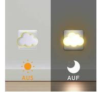 Veilleuse nuage prise électrique, lot de 2, lampe nomade enfant, capteur crépusculaire, LED pour chambre bébé ODIPIE