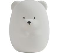 Veilleuse Ours Led En Silicone, 7 Couleurs, Sans Bpa, 16 Cm, Végétalien, Silicone, Blanc