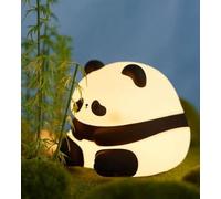 Veilleuse Panda LED pour bébé - silicone douce, rechargeable USB-C, tactile, 7 couleurs - lampe de nuit portable pour chambre d’enfant, aide au sommeil & allaitement - idée cadeau de naissance kawaii