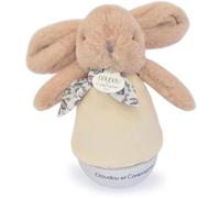 DOUDOU ET COMPAGNIE - Veilleuse Musicale Culbuto Lapin beige sable pour Bébé - Peluche Doudou Apaisante avec Mélodie Douce - Lumière Tamisée pour Nuit Sereine - Idée Cadeau Naissance - DC4198