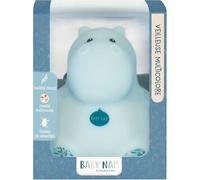 Veilleuse peluche BABY NAT Bazile BN3828WDK - Hippo 19 cm multicolore